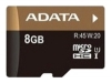 Scheda di memoria ADATA, scheda di memoria ADATA Premier Pro microSDHC UHS-I U1 8GB + adattatore SD, scheda di memoria ADATA, ADATA Premier Pro microSDHC UHS-I U1 8GB + scheda di memoria della scheda SD, stick di memoria ADATA, ADATA memory stick, ADATA Premier Pro microSDHC UHS-I U1 8GB +