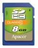 Apacer memory card, scheda di memoria Apacer SDHC 8 Gb Class 10, la scheda di memoria Apacer, Apacer SDHC Scheda di memoria 8GB Class 10, il bastone di memoria Apacer, Apacer memory stick, Apacer SDHC 8 Gb Class 10, Apacer 8GB SDHC Classe 10 specifiche, Apacer SDHC 8 Gb Class 10