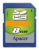 Apacer memory card, scheda di memoria Apacer SDHC 8GB Classe 4, scheda di memoria Apacer, Apacer SDHC Scheda di memoria 8GB Class 4, bastone di memoria Apacer, il bastone di memoria Apacer, Apacer SDHC 8GB Classe 4, Apacer 8GB SDHC Classe 4 specifiche, Apacer SDHC 8GB Classe 4