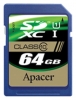 Apacer scheda di memoria, scheda di memoria Apacer SDXC UHS-1 Classe 10 da 64GB, scheda di memoria Apacer, Apacer SDXC UHS-1 Classe 10 da 64GB scheda di memoria memory stick Apacer, Apacer memory stick, Apacer SDXC UHS-1 Classe 10 da 64GB, Apacer SDXC UHS -1 Classe 10 Specifiche 64GB, AP