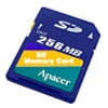 Apacer memory card, scheda di memoria Apacer Scheda Secure Digital da 256 MB, scheda di memoria Apacer, Apacer Secure Digital Card 256MB memory card, memory stick Apacer, il bastone di memoria Apacer, Apacer Secure Digital Card 256MB, Apacer Secure Digital Card 256MB specifiche