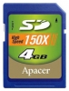 Apacer memory card, scheda di memoria Apacer Secure Digital 4GB 150x, la scheda di memoria Apacer, Apacer Scheda 4GB scheda di memoria Secure Digital 150x, il bastone di memoria Apacer, Apacer memory stick, Apacer Secure Digital 4GB 150x, Apacer Secure Digital 4GB 150x sp