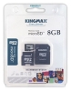 Scheda di memoria Kingmax, scheda di memoria Kingmax Micro SDHC 8GB Class 4 + 2 adattatori, scheda di memoria, Kingmax Kingmax Micro SDHC 8GB Class 4 + 2 adattatori di memory card, memory stick Kingmax, Kingmax memory stick, Kingmax Micro SDHC 8GB Classe 4 + 2 adattarsi