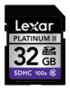 Scheda di memoria Lexar scheda di memoria Lexar Platinum II 100x SDHC 32GB, scheda di memoria Lexar Platinum 100x SDHC memory card Lexar 32GB II, Memory Stick Lexar Lexar Memory Stick, Lexar Platinum II 100x SDHC da 32 GB, Lexar Platinum II 100x SDHC 32GB Specifiche, Le