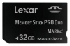 Scheda di memoria Lexar scheda di memoria Lexar Platinum II Memory Stick PRO Duo da 32 GB, scheda di memoria Lexar Lexar Platinum II Memory Stick PRO Duo memory card da 32 GB, Memory Stick Lexar Lexar Memory Stick, Lexar Platinum II Memory Stick PRO Duo da 32 GB, Lexar Platinum II