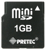 scheda di memoria Pretec, scheda di memoria miniSD Pretec 1Gb, scheda di memoria Pretec, Pretec miniSD memory card da 1 Gb, memory stick Pretec, Pretec memory stick, Pretec miniSD da 1 Gb, Pretec miniSD specifiche 1Gb, Pretec miniSD 1Gb