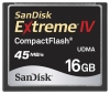scheda di memoria Sandisk, scheda di memoria Sandisk Extreme IV 45MB/s Edition CompactFlash 16GB, scheda di memoria Sandisk, Sandisk Extreme IV 45MB/s Edition scheda CompactFlash da 16 Gb di memoria, Memory Stick Sandisk, Sandisk memory stick, Sandisk Extreme IV 45MB/s Edition Compa