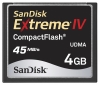scheda di memoria Sandisk, scheda di memoria Sandisk Extreme IV 45MB/s Edition CompactFlash 4 Gb, scheda di memoria Sandisk, Sandisk Extreme IV 45MB/s Edition CompactFlash scheda di memoria da 4 Gb, il bastone di memoria Sandisk, Sandisk memory stick, Sandisk Extreme IV 45MB/s Compact Edition