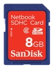 scheda di memoria Sandisk, scheda di memoria Sandisk Netbook SDHC 8GB, scheda di memoria Sandisk, Sandisk Netbook SDHC Scheda di memoria 8GB, bastone di memoria Sandisk, Sandisk Memory Stick, SDHC 8GB Sandisk netbook, tablet Sandisk SDHC 8GB specifiche, Sandisk Netbook SDHC 8GB
