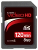 scheda di memoria Sandisk, scheda di memoria Sandisk Video HD SDHC Class 4 8GB, scheda di memoria Sandisk, Sandisk 4 scheda di memoria HD Video SDHC Classe 8GB, bastone di memoria Sandisk, Sandisk memory stick, Sandisk Video HD SDHC Class 4 8GB, Sandisk Video HD SDHC Classe 4 8GB specif