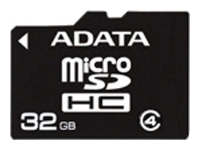 Scheda di memoria ADATA, scheda di memoria ADATA microSDHC Class 4 32GB, scheda di memoria ADATA, ADATA microSDHC Class 4 Scheda di memoria da 32 GB, Memory Stick ADATA, ADATA memory stick, ADATA microSDHC Class 4 32GB, ADATA microSDHC Class 4 32GB Specifiche, ADATA microSDHC Cl
