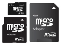 Scheda di memoria ADATA, scheda di memoria microSD da 2 GB ADATA Speedy + 2 adattatori, scheda di memoria ADATA, ADATA Speedy microSD da 2GB + 2 adattatori memory card, memory stick ADATA, ADATA memory stick, ADATA Speedy microSD da 2GB + 2 adattatori, ADATA Speedy microSD da 2GB + 2 adattatori sp