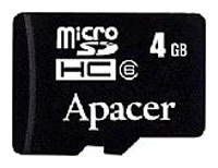 Apacer memory card, scheda di memoria Apacer microSDHC Class 6 Scheda 4GB, scheda di memoria Apacer, Apacer microSDHC Class Card 6 scheda di memoria da 4 GB, il bastone di memoria Apacer, il bastone di memoria Apacer, Apacer microSDHC Class 6 Scheda 4GB, Apacer microSDHC Class 6 Scheda 4GB SPECIFICHE
