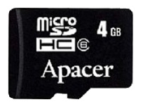 Apacer scheda di memoria, scheda di memoria Apacer microSDHC Class 6 Scheda 4GB + 2 adattatori, scheda di memoria Apacer, Apacer microSDHC Class 6 Scheda 4GB + 2 adattatori per memory card, memory stick Apacer, Apacer memory stick, Apacer microSDHC Class 6 4GB Scheda + 2 adattatori, a ritmo sostenuto