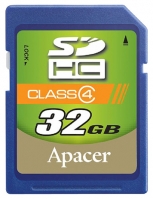 Apacer memory card, scheda di memoria Apacer SDHC 32 Gb Class 4, scheda di memoria Apacer, Apacer SDHC Classe 4 scheda di memoria da 32 Gb, il bastone di memoria Apacer, Apacer memory stick, Apacer SDHC 32GB Classe 4, Apacer SDHC da 32 GB Classe 4 specifiche, Apacer SDHC 32GB Classe 4