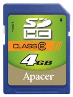 Apacer memory card, scheda di memoria Apacer 4Gb SDHC Class 2, scheda di memoria Apacer, Apacer 4Gb SDHC Classe 2 memory card, memory stick Apacer, il bastone di memoria Apacer, Apacer 4Gb SDHC Class 2, Apacer SDHC 4Gb Class 2 specifiche, Apacer 4Gb SDHC Classe 2