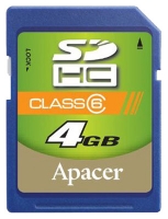 Apacer memory card, scheda di memoria Apacer 4Gb SDHC Class 6, scheda di memoria Apacer, Apacer 4Gb SDHC Class 6 memory card, memory stick Apacer, il bastone di memoria Apacer, Apacer 4Gb SDHC Class 6, Apacer SDHC 4Gb Class specifiche 6, Apacer 4Gb SDHC Classe 6