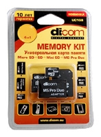 Scheda di memoria Dicom, scheda di memoria micro SD Dicom 4 in 1 Kit da 2 GB, scheda di memoria Dicom, Dicom micro SD 4 in 1 corredo della scheda di memoria da 2 GB, memory stick Dicom, Dicom memory stick, Dicom micro SD 4 in 1 kit da 2GB, Dicom micro SD 4 in 1 corredo specifiche 2GB, Dicom micro SD