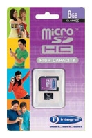 scheda di memoria integrata, scheda di memoria microSDHC Integral 8GB Class 4, Scheda di memoria integrata, microSDHC Class 4 Scheda di memoria 8GB integrato, memory stick integrale, memory stick Integral, Integral microSDHC 8GB Class 4 microSDHC Integral 8GB Class 4 Specifiche