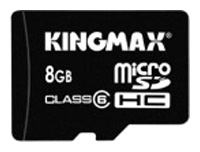 Scheda di memoria Kingmax, la scheda di memoria microSDHC Class 6 Kingmax carta 8GB + adattatore SD, scheda di memoria Kingmax, Kingmax microSDHC Class 6 Scheda 8GB + scheda di memoria della scheda SD, memory stick Kingmax, Kingmax Memory Stick, Kingmax microSDHC Class 6 8GB Scheda + adattore