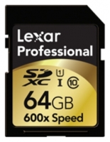 Scheda di memoria Lexar scheda di memoria Lexar Professional 600x SDXC UHS Class 1 64GB, scheda di memoria Lexar Lexar 600x SDXC 1 scheda di memoria professionale UHS Class 64GB, bastone di memoria Lexar Lexar Memory Stick, Lexar Professional 600x SDXC UHS Class 1 64GB, Lexar Profes