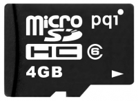 Scheda di memoria PQI, scheda di memoria PQI microSDHC 4Gb classe 6, scheda di memoria PQI, PQI 4GB microSDHC Class 6 memory card, memory stick PQI, PQI memory stick, PQI microSDHC da 4 GB classe 6, PQI 4GB microSDHC Class 6 specifiche, PQI microSDHC da 4 GB Classe 6