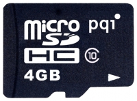Scheda di memoria PQI, scheda di memoria microSDHC Class 10 PQI 4Gb, scheda di memoria PQI, PQI microSDHC Class 10 scheda di memoria da 4 Gb, memory stick PQI, PQI memory stick, PQI microSDHC Class 10 da 4 Gb, PQI microSDHC Classe 10 Specifiche 4Gb, PQI microSDHC Class 10 4Gb