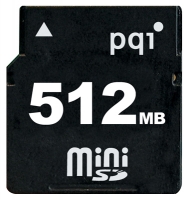 Scheda di memoria PQI, scheda di memoria PQI mini SD 512MB, scheda di memoria PQI, PQI mini scheda di memoria SD 512 MB, Memory Stick PQI, PQI memory stick, PQI mini SD 512MB, PQI mini SD specifiche 512MB, PQI mini SD 512MB