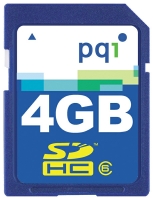 Scheda di memoria PQI, scheda di memoria SDHC da 4 GB PQI Classe 6, scheda di memoria PQI, PQI SDHC 4Gb Class 6 memory card, memory stick PQI, PQI memory stick, PQI SDHC 4Gb classe 6, PQI SDHC da 4 GB classe 6 specifiche, PQI SDHC da 4 GB Classe 6