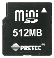 scheda di memoria Pretec, scheda di memoria miniSD Pretec 512MB, scheda di memoria Pretec, Pretec miniSD memory card 512 MB, memory stick Pretec, Pretec memory stick, Pretec miniSD 512MB, Pretec miniSD 512MB specifiche, Pretec miniSD 512MB