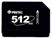 scheda di memoria Pretec, scheda di memoria Pretec RS-MMC 512 Mb, scheda di memoria Pretec, Pretec RS-MMC scheda di memoria 512MB, memory stick Pretec, Pretec memory stick, Pretec RS-MMC 512 Mb, Pretec RS-MMC specifiche 512MB, Pretec RS-MMC 512 Mb