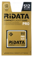 Scheda di memoria RiDATA, scheda di memoria Compact Flash RiDATA Pro 512MB 52x, scheda di memoria RiDATA, RiDATA 512MB scheda di memoria Compact Flash Pro 52x, memory stick RiDATA, RiDATA Memory Stick, Compact Flash RiDATA Pro 512MB 52x, RiDATA Compact Flash Pro 512MB 52x spe