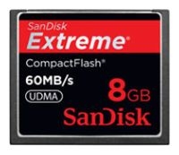 scheda di memoria Sandisk, scheda di memoria Sandisk Extreme CompactFlash 60MB/s 8 GB, scheda di memoria Sandisk, Sandisk Extreme CompactFlash 60MB/s Scheda di memoria 8GB, bastone di memoria Sandisk, Sandisk memory stick, Sandisk Extreme CompactFlash 60MB/s 8Gb, SanDisk Extreme Compac