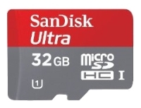 scheda di memoria Sandisk, scheda di memoria Sandisk Ultra microSDHC Class 10 UHS Class 1 32GB, scheda di memoria Sandisk, Sandisk Ultra microSDHC Class 10 UHS Class 1 scheda di memoria da 32 GB, Memory Stick Sandisk, Sandisk memory stick, Sandisk Ultra microSDHC Class 10 UHS Class