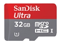 scheda di memoria Sandisk, scheda di memoria Sandisk Ultra microSDHC UHS Class 1 32GB, scheda di memoria Sandisk, Sandisk microSDHC UHS Class 1 scheda di memoria Ultra 32GB, bastone di memoria Sandisk, Sandisk memory stick, Sandisk Ultra microSDHC UHS Class 1 32GB, Sandisk Ultra micro
