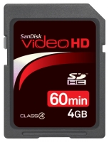 scheda di memoria Sandisk, 4 4GB, scheda di memoria della scheda di memoria Sandisk Video HD SDHC Classe Sandisk, Sandisk 4 scheda di memoria HD Video SDHC Class 4 GB, Memory Stick Sandisk, Sandisk memory stick, Sandisk Video HD SDHC Class 4 4GB, Sandisk Video HD SDHC Classe 4 4GB specif