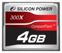 scheda di memoria Silicon Power, scheda di memoria Silicon Power 300X Professional Compact Flash Card 4GB, scheda di memoria Silicon Power Silicon Power 300X Card Scheda di memoria Professional Compact Flash 4GB, bastone di memoria Silicon Power, Silicon Power memory stick, Silicone P