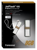 usb flash drive di Transcend, usb flash Transcend JetFlash 185 8GB, Transcend USB Flash, unità flash Transcend JetFlash 185 8GB, chiavetta Transcend, usb flash drive di Transcend, Transcend JetFlash 185 8 GB