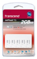 usb flash drive di Transcend, usb flash Transcend JetFlash T3 2Gb x 5, Transcend USB Flash, unità flash Transcend JetFlash T3 2Gb x 5, pen drive Transcend, flash drive USB, Transcend JetFlash T3 2Gb x 5