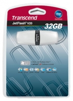 usb flash drive di Transcend, usb flash Transcend JetFlash V20 32GB, Transcend USB Flash, unità flash Transcend JetFlash V20 32 Gb, pen drive Transcend, flash drive USB Transcend, Transcend JetFlash V20 32Gb