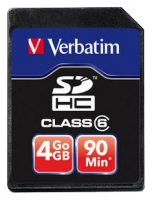 scheda di memoria Verbatim, scheda di memoria Verbatim HD Video SDHC 4GB, scheda di memoria Verbatim, SDHC memory card Verbatim HD Video 4 GB, memory stick Verbatim, Verbatim memory stick, Verbatim HD Video SDHC 4GB, Verbatim HD Video SDHC 4GB specifiche, Verbatim HD Vi