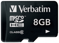 scheda di memoria Verbatim, Scheda di memoria Verbatim microSDHC Class 6 Scheda 8GB, scheda di memoria Verbatim, Verbatim microSDHC Class 6 Scheda di memoria 8GB, bastone di memoria Verbatim, il bastone di memoria Verbatim, Verbatim microSDHC Class 6 Scheda 8GB, Verbatim microSDHC Class 6 auto