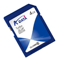 ADATA Turbo SDHC 4GB (Classe 6) Schede di memoria caratteristiche